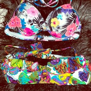 Bundle of Halter bathing suit tops